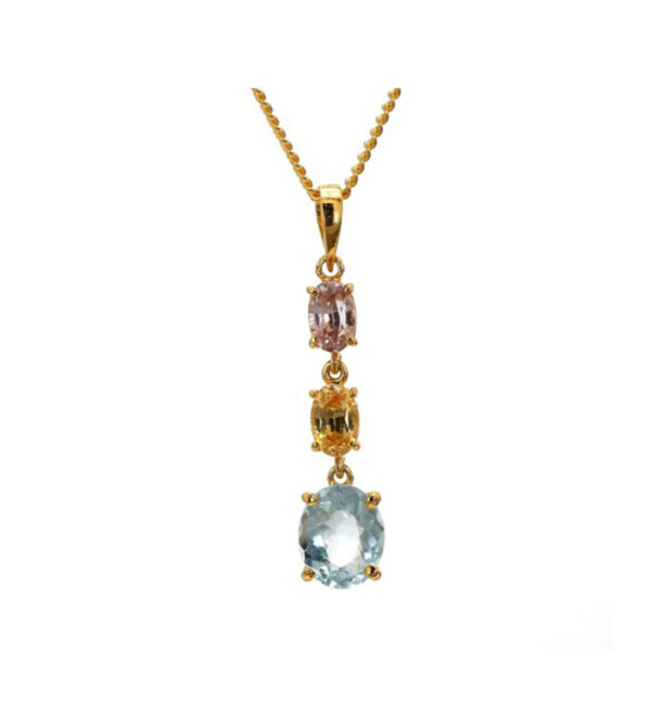 Yellow Zircon | Pinkish Brown Zircon | Aquamarine| Pendants