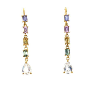Spectrum | Sapphire | Rainbow Moonstone | Earrings