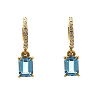 Emma | Blue Topaz | Hoop Earrings